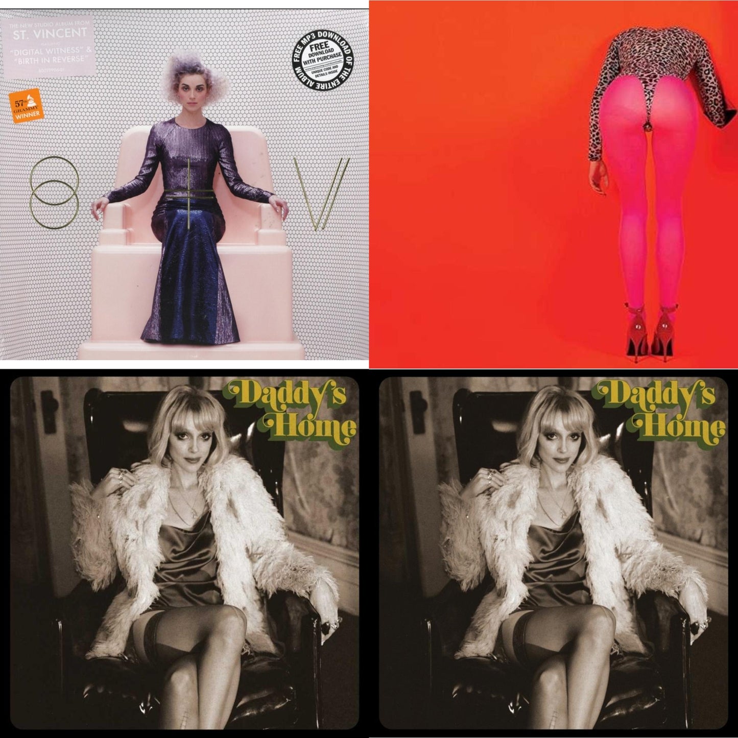 St Vincent & Masseduction (Pink LP) & Daddy's Home & Daddy's Home (Warm Gray LP Vinyl)