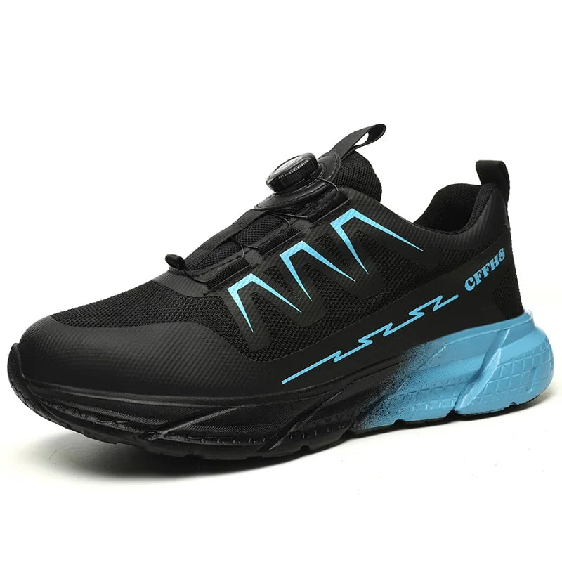 FortiStep SteelGuard Mesh Safety Boots – Lightweight Industrial Work Shoes with Rotating Button Lock for Men & Women - Premium boots from dsers - Just $93.99! Shop now at Lizard Vigilante