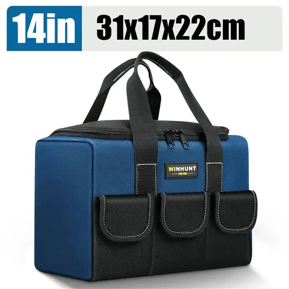 New Square Tool Bag with 30% More Capacity Waterproof Multi Pockets Tool Organizer Tool Pouch for Electrician Tools