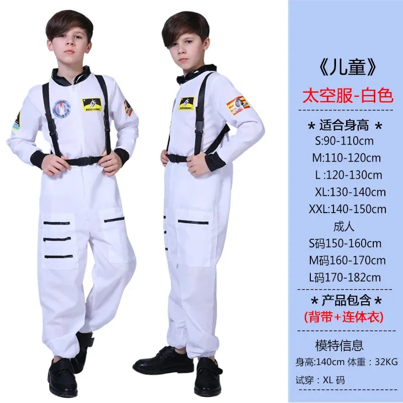 Parent-Child Astronaut Pilot Air Force Cosplay Set Spaceman Flight Suit Family Halloween Performance Costume