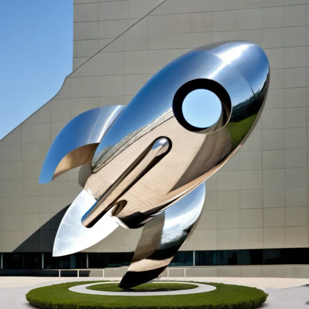 Cool Design outdoor abstract large stainless steel car statue