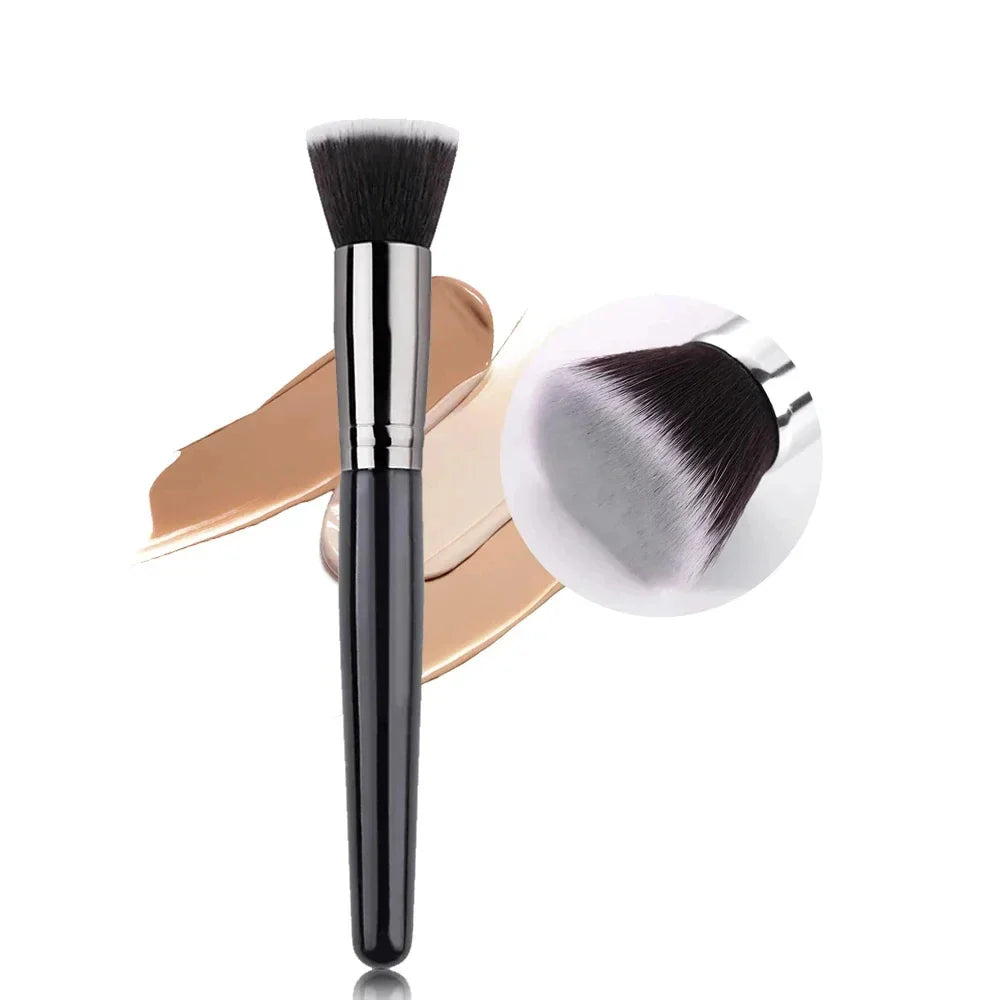 Black Foundation Make up Brush Cream Foundation buffing Makeup Brush Big Foundation Brush Synthetic Hair Face Makeup Tool