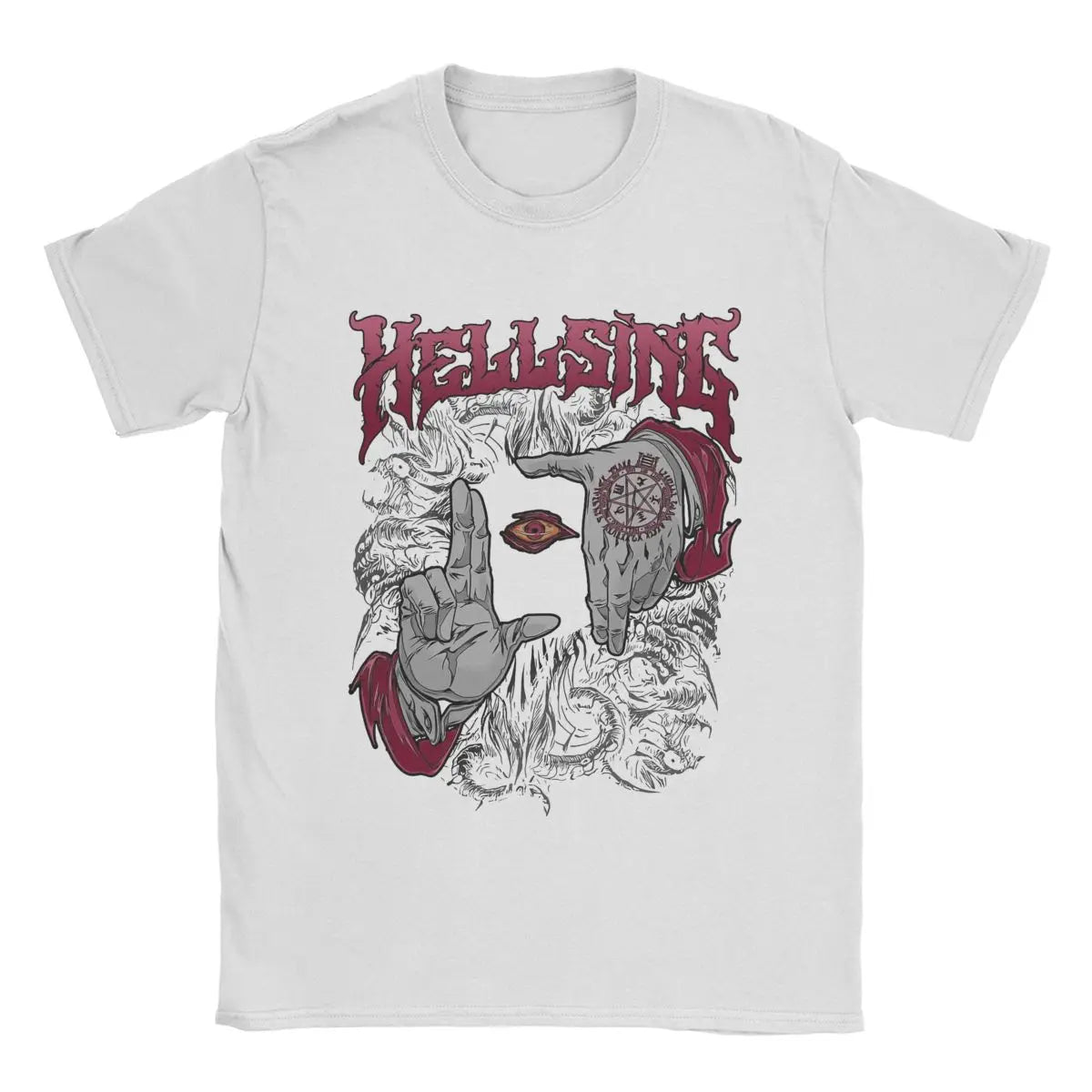 Hellsing Dark Gothic Men's T Shirts Anime Novelty Tees Short Sleeve Crew Neck T-Shirt 100% Cotton Graphic Clothes - Premium from Lizard Vigilante - Just $19.99! Shop now at Lizard Vigilante