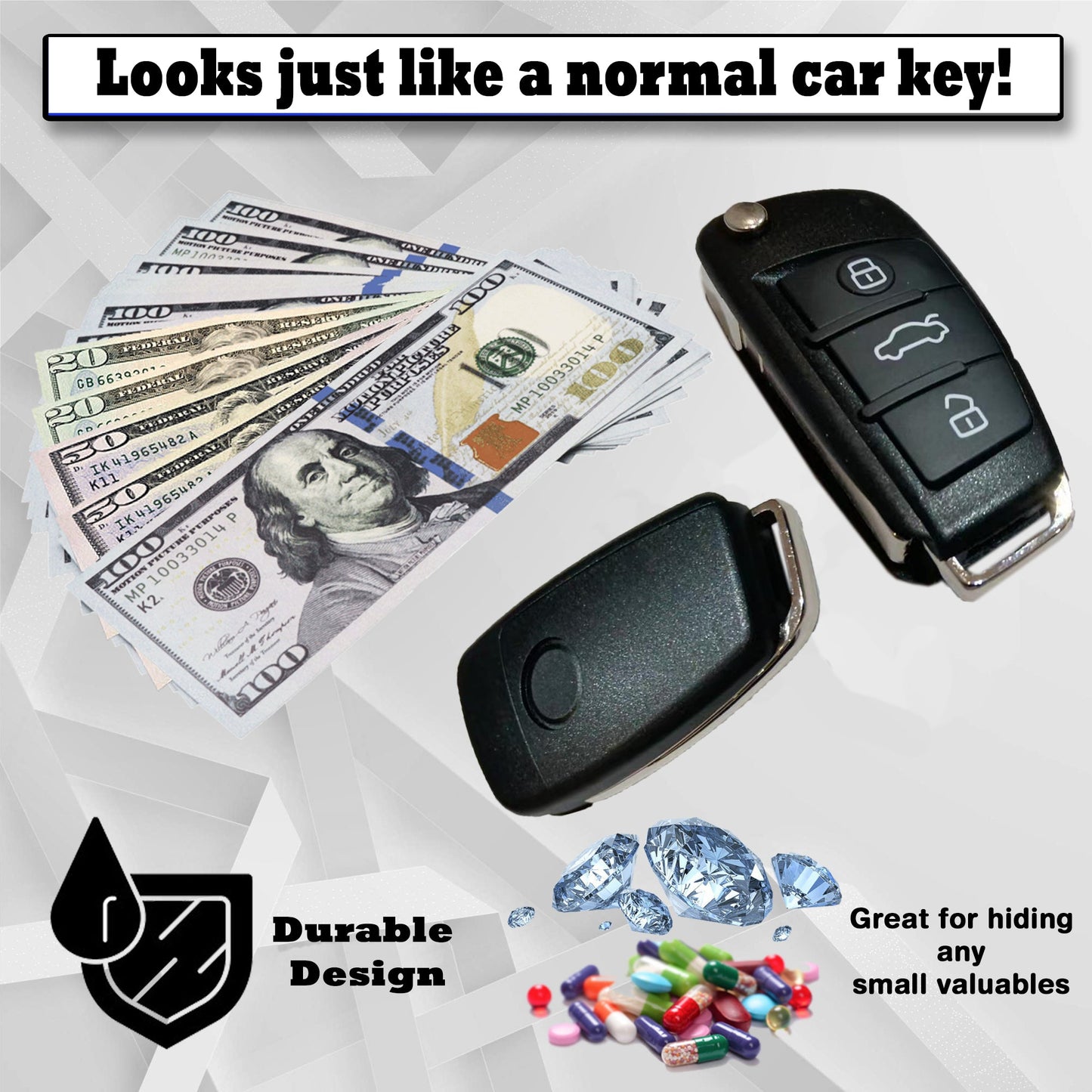 A6 Car Key Diversion Safe - Best Diversion Safes to Stash valuables in car secret compartment