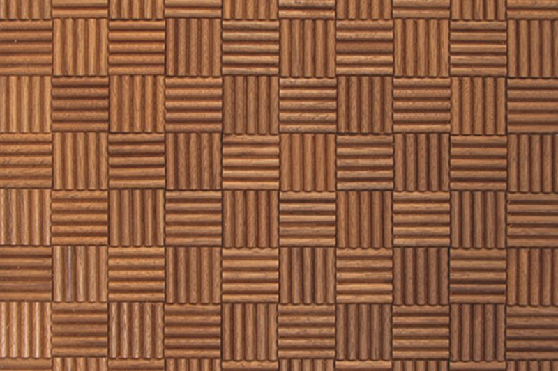 Sapele Madlen Mesh-mounted Wood Mosaic Wall Tile - Livfloors Collection