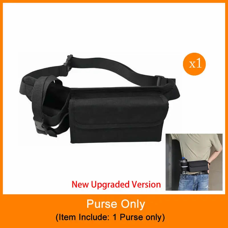 Multi Pocket Waiter’s Waist Wallet with Coin Dispenser and 8 Slots