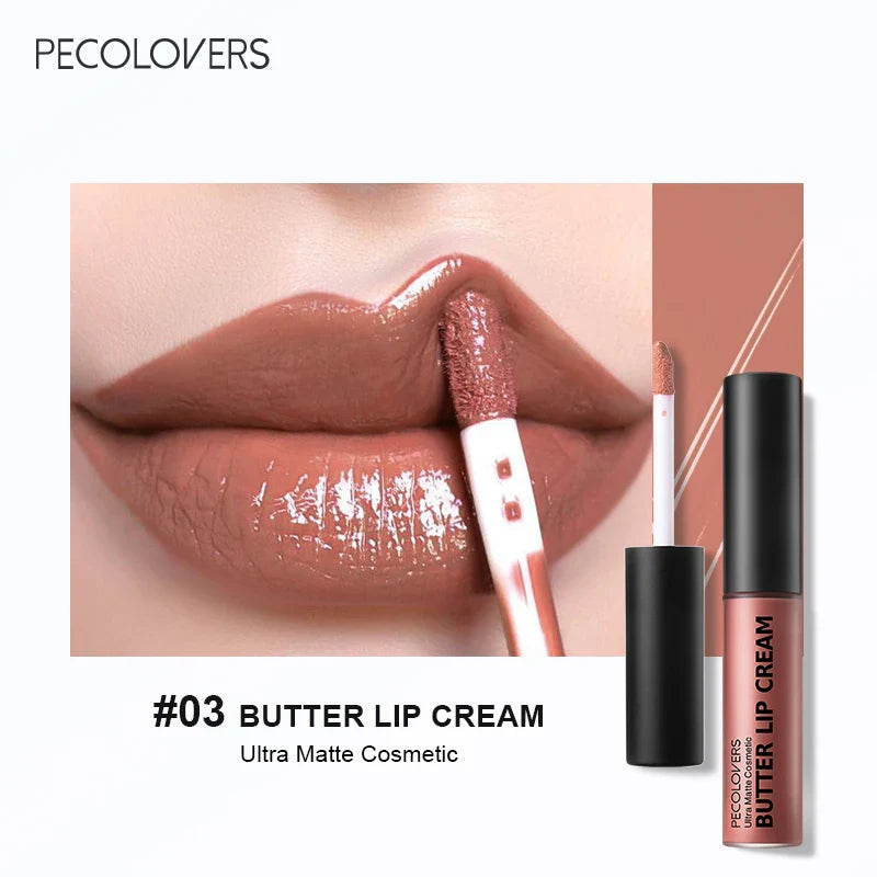 1PC Butter Gloss Non-Sticky Lip Gloss Long Lasting Nude Lip Makeup Hydrating Lip Gloss with Essential Oil Liquid Lipstick