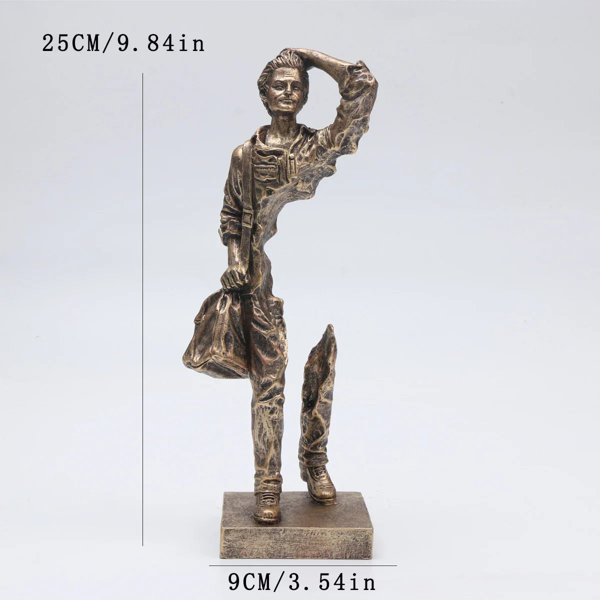 Traveler Sculpture - Abstract Resin Decor for Home & Office, Versatile Indoor/Outdoor Accent Piece