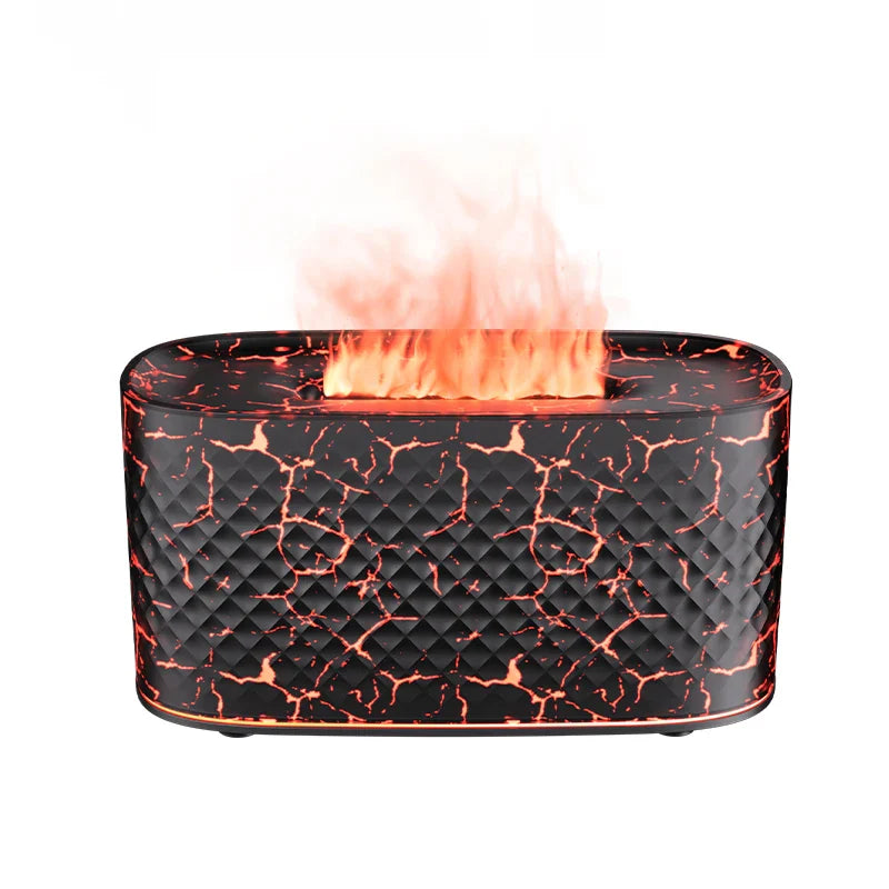 Colorful Simulation Flame Aroma Diffuser Home Hotel Desktop USB Air Humidifier