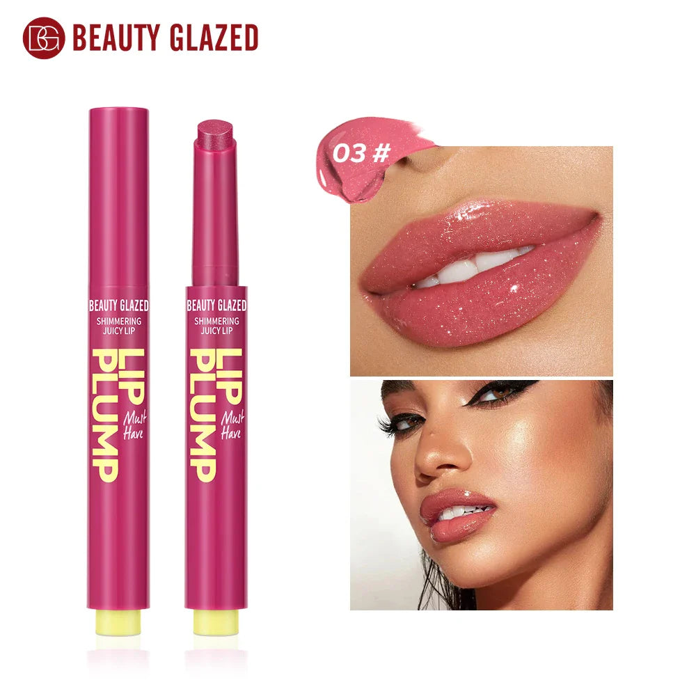 Beauty Glazed 12 Color Shimmering Juicy Lipstick,Shining Lip Plump,Moisturizing Nourishing Women Lip Makeup.Girl's Gift