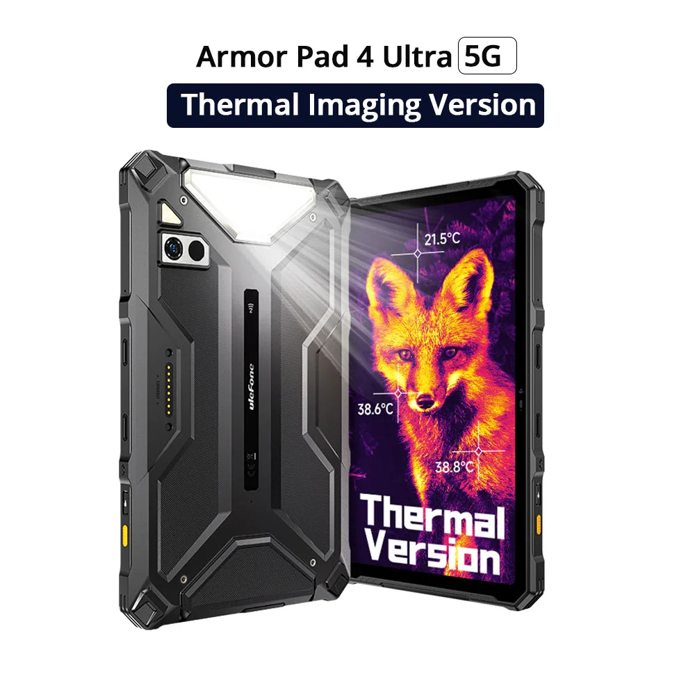 Ulefone Armor Pad 4 Ultra 5G Rugged Tablet Thermal lmaging 10.36"2K Up to 16GB RAM 256GB ROM Android 14 11800mAh