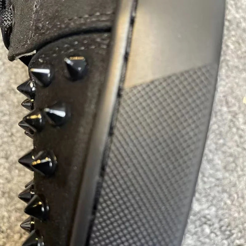 Rivet Riot Cow Suede Platform Sneakers – Men’s Rockstar Spiked Street Shoes 2025 Edition