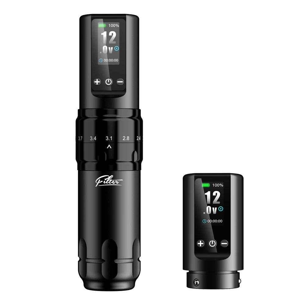 Filter X3 “Blood Voltage” Wireless Tattoo Pen — 6 Adjustable Strokes, 1600mAh Power Beast, Coreless Motor, EZ Precision Machine