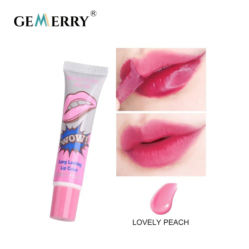 Gemerry 6 Colors Peel Off Lipstick Magic Sexy Makeup Long Lasting Lip Gloss Beauty Waterproof Lip Stick Women Cosmetic