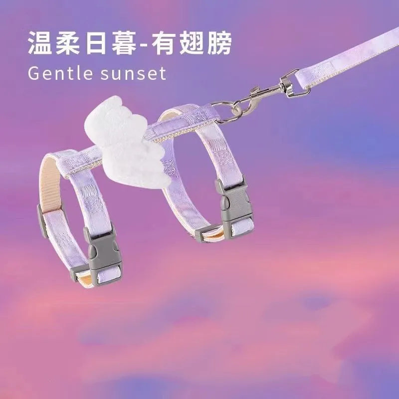 Cat Harness Wings Pet Harnesses And Leashes Set Adjustable Pet Harness for Cats Small Dogs Pug Chihuahua Cat Accessories