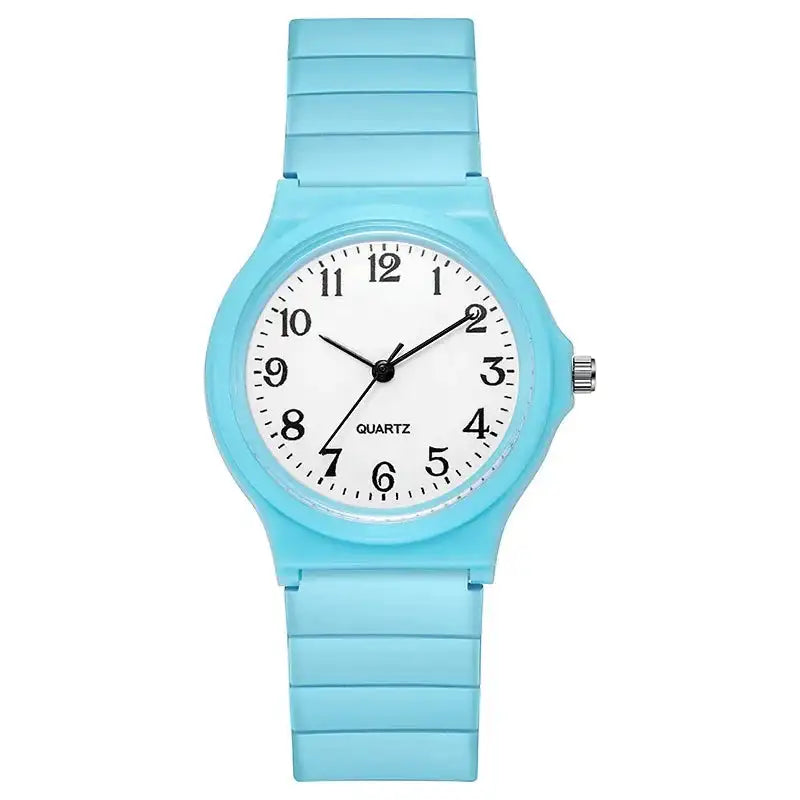 Exam Watch Silicone Strap Simple Women Watch Student Ladies Quartz Wristwatch Waterproof Round Small Dial for Women Reloj Mujer