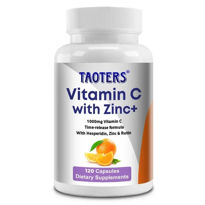 Vitamin C + Zinc Capsules - Joint Support, Immune Support, Antioxidant,Dietary Supplements