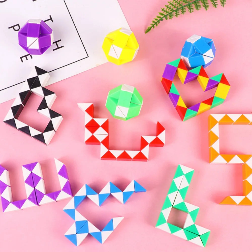 12/24/36 Pcs Fun 24-Segment Folding Variety Puzzle Kids Birthday Wedding Party Guest Gift Easter Pinata Filler New Year’s Gift
