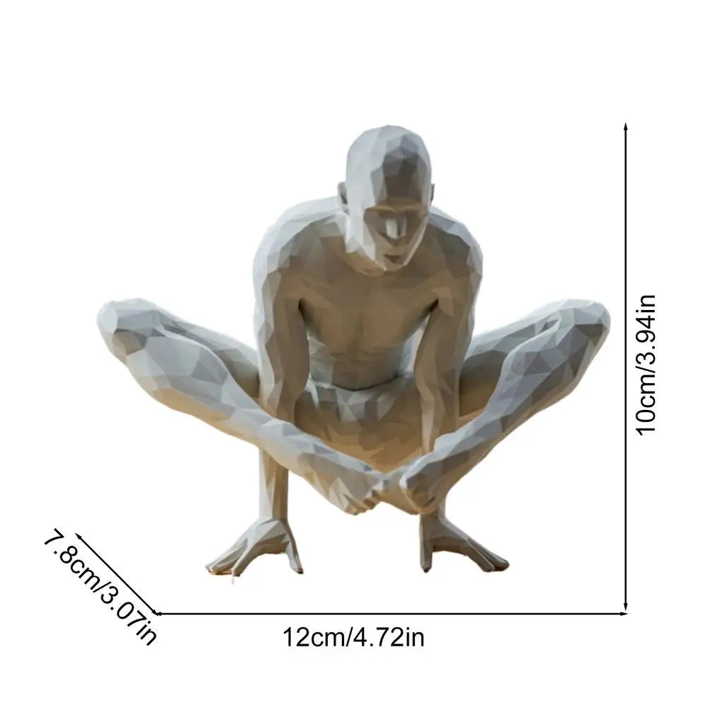 Meditation Statue Abstract Indoor Zen Meditation Sculpture Mindfulness Display Ornament For Studio Serenity Balcony Sanctuary