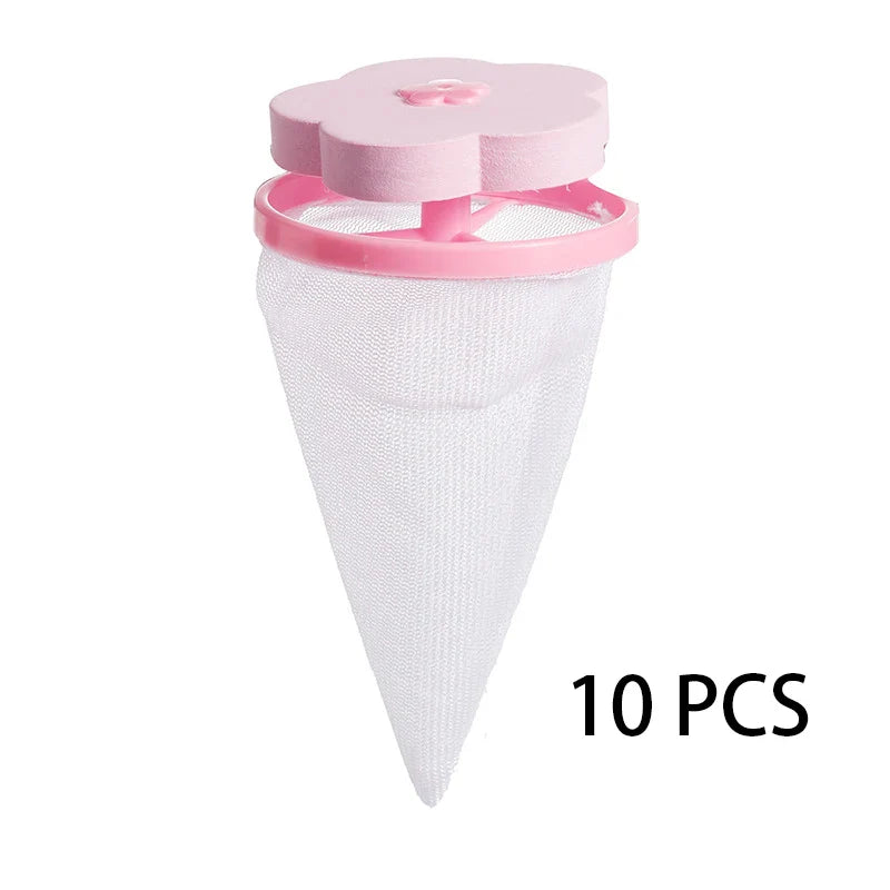 1-10pcs Pet Hair Remover Washing Machine Floating Lint Filter Bag Clothes Hair Cleaning Cat Hair Catcher Reusable Laundry Tools