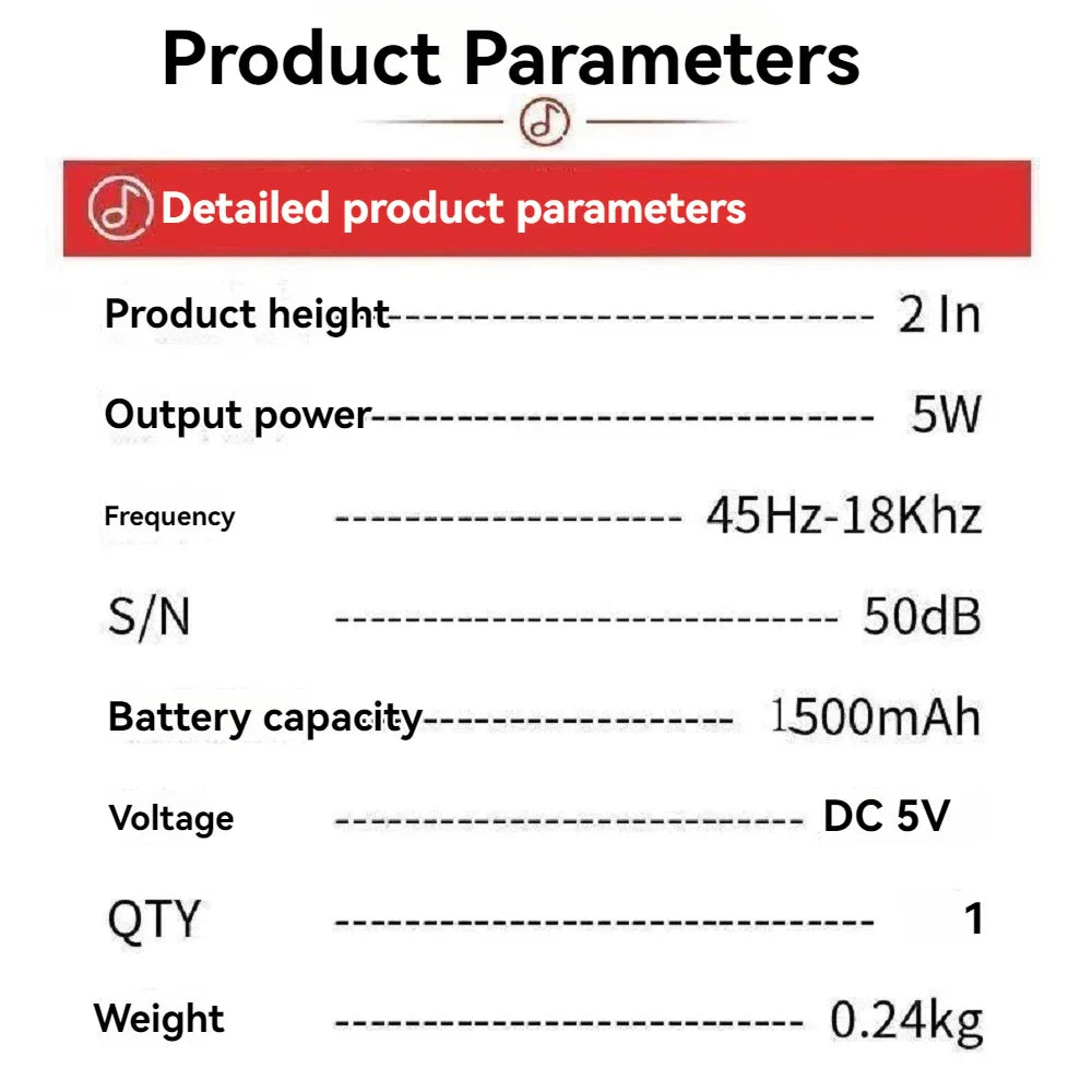 Portable Wireless Bluetooth Speaker 1500MAH RGB LED Light Outdoor Subwoofer Stereo Loudspeaker Household High Volume Shocking