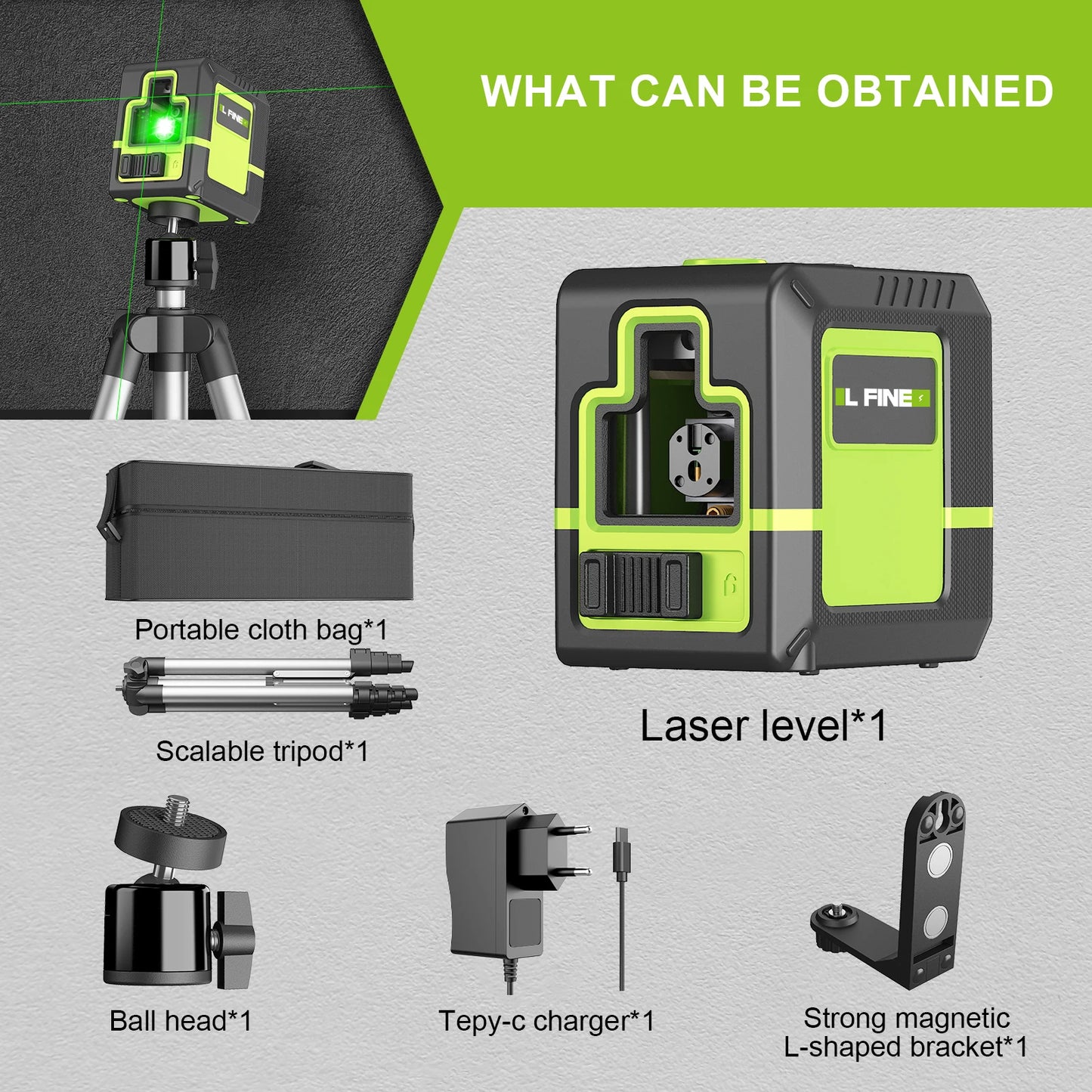 LFine 2-Line Laser Level with Tripod – Professional Horizontal & Vertical Precision 360° Self-Leveling Tool for Accurate Measurements - Premium laser level from dsers - Just $70.99! Shop now at Lizard Vigilante