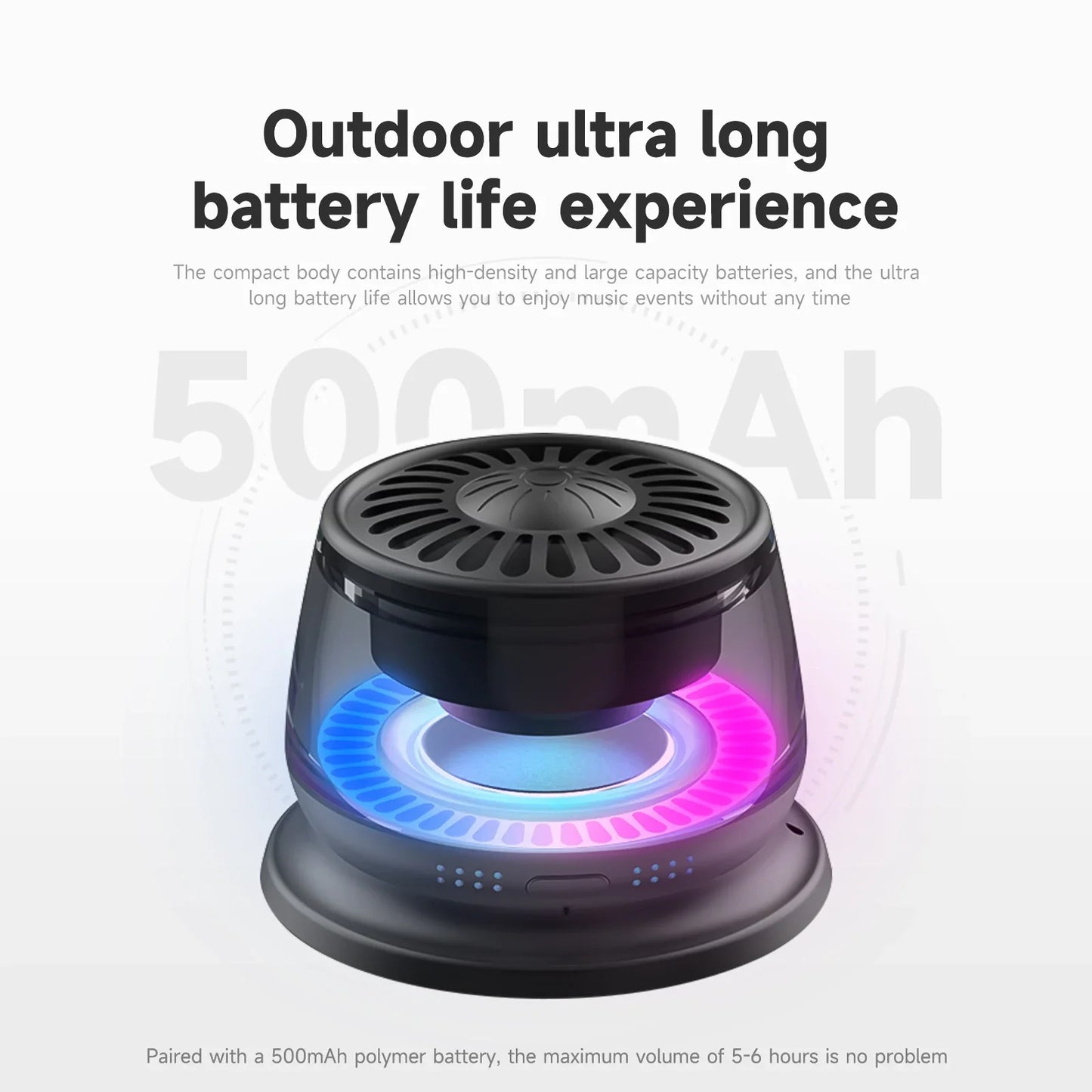 Wireless Bluetooth speaker Gift Magnetic bracket portable High-sound quality TWS interconnected LED color light mini speaker