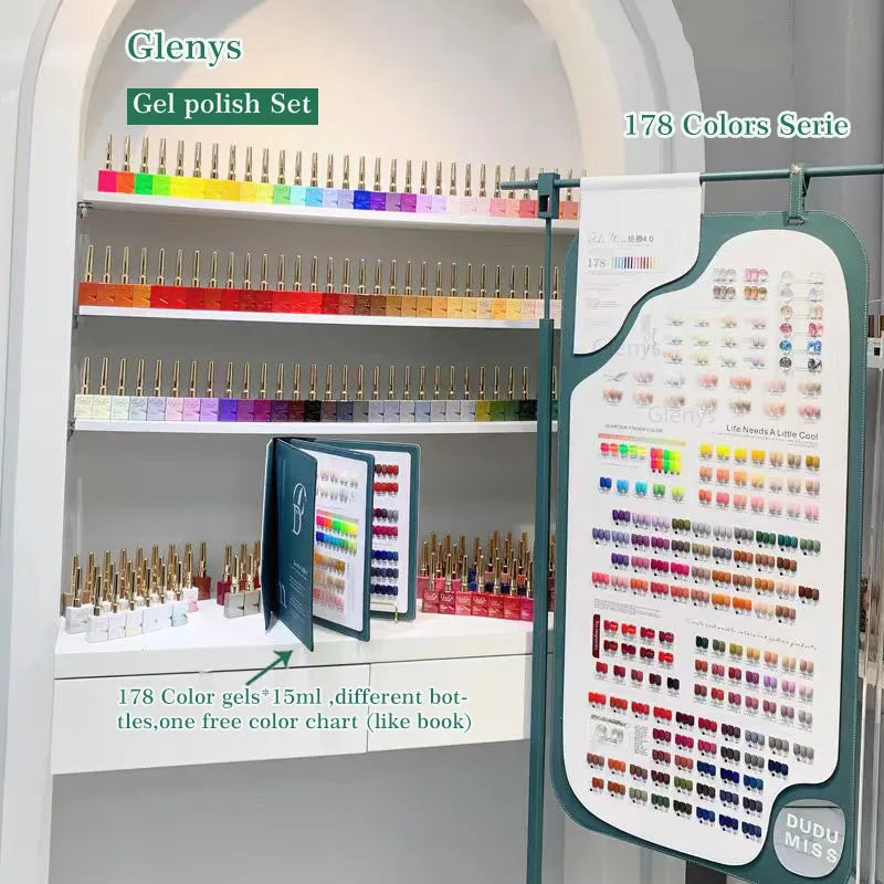 Glenys Painted Ya 96 Color nail polish Gel All Seasons Semi Permanent Soaking gel UV LED Nail Salon Nail Art Clearcoat Set 15ml