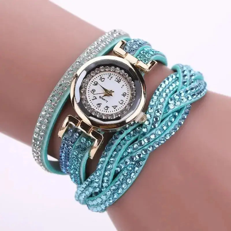 Long Strap Leather Watch Women Casual Rhinestone Dress Watch Ladies Bracelet Wristwatch Clock Relogios Feminino Reloj Mujer 2024