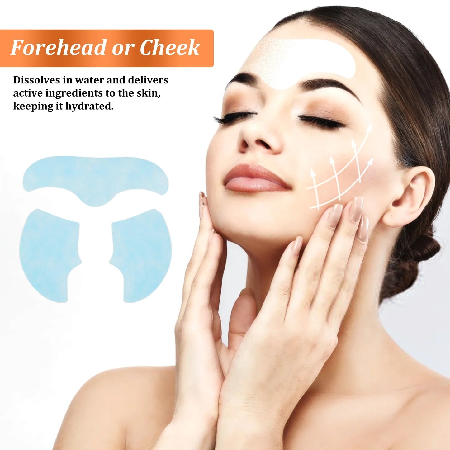 Collagen Film Water Soluble Moisturizer Essence Patch Collagen Soluble Mask Skin Care Product: 3PCS