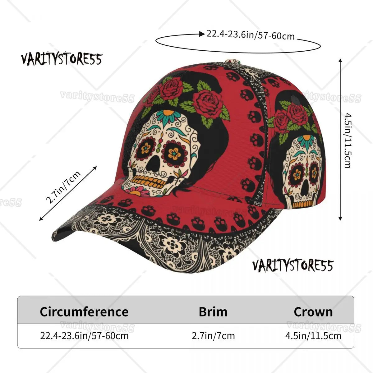 Midnight Calavera Street Riot Cap