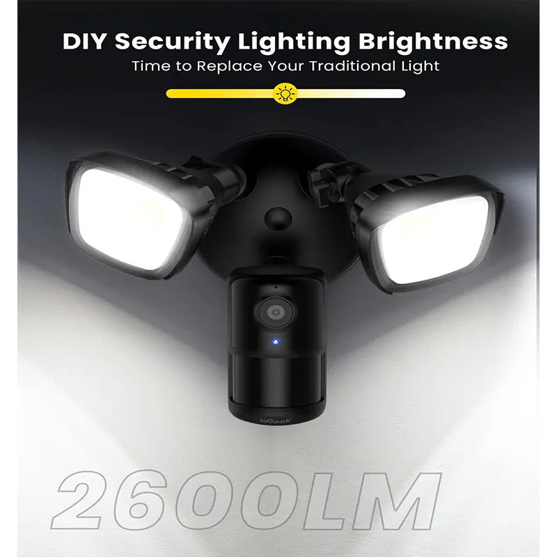Nightmare Deterrent: The ieGeek 2K Smart Floodlight Camera – See Everything. Fear Nothing. - Premium camera from dsers - Just $217.99! Shop now at Lizard Vigilante