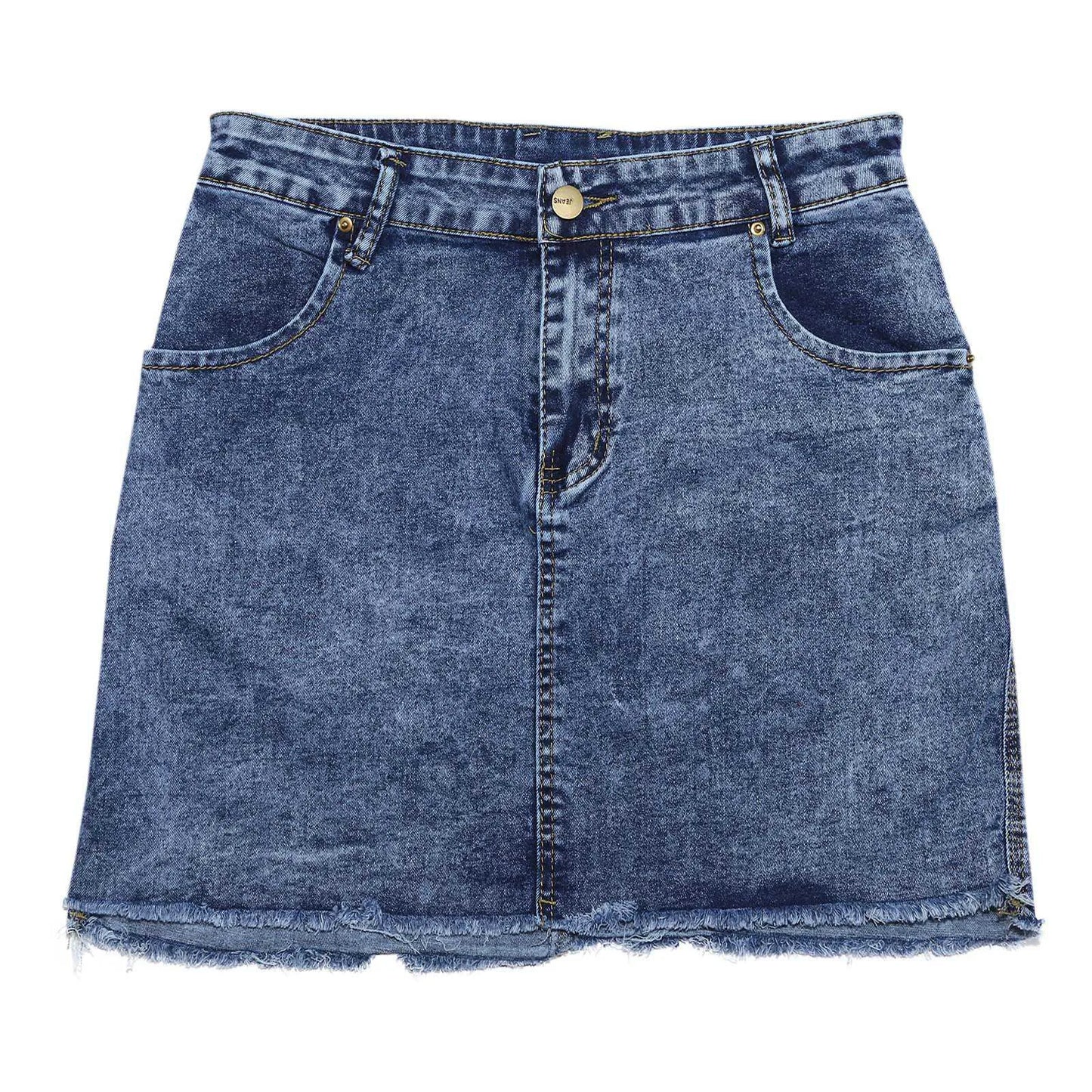 Sexy Denim Mini Skirt - A Stylish and Edgy Addition - Premium mini skirt from Lizard Vigilante - Just $14.99! Shop now at Lizard Vigilante