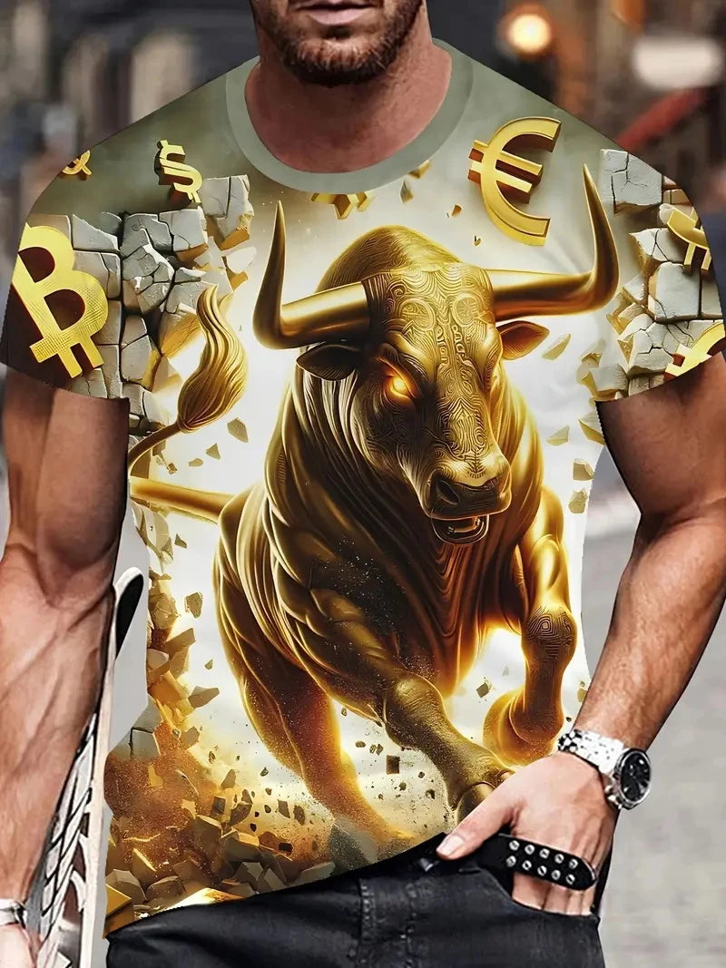 Bitcoin Blitz 3D Harajuku Tee — Crypto Chaos Printed Loud for Bulls, Degens & Street Legends