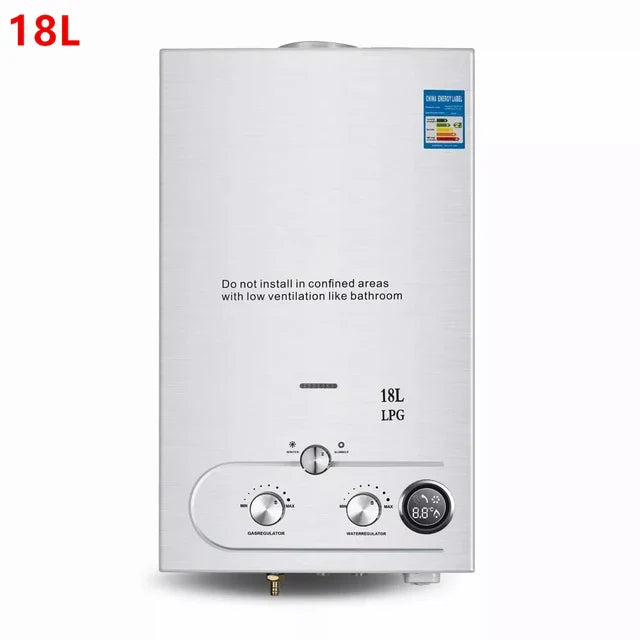 6L/8L/10L/12L/16L/18L LPG Water Heater Propane Gas Tankless Stainless Instant Boiler 36KW Liquefied Petroleum Gas Water Heater