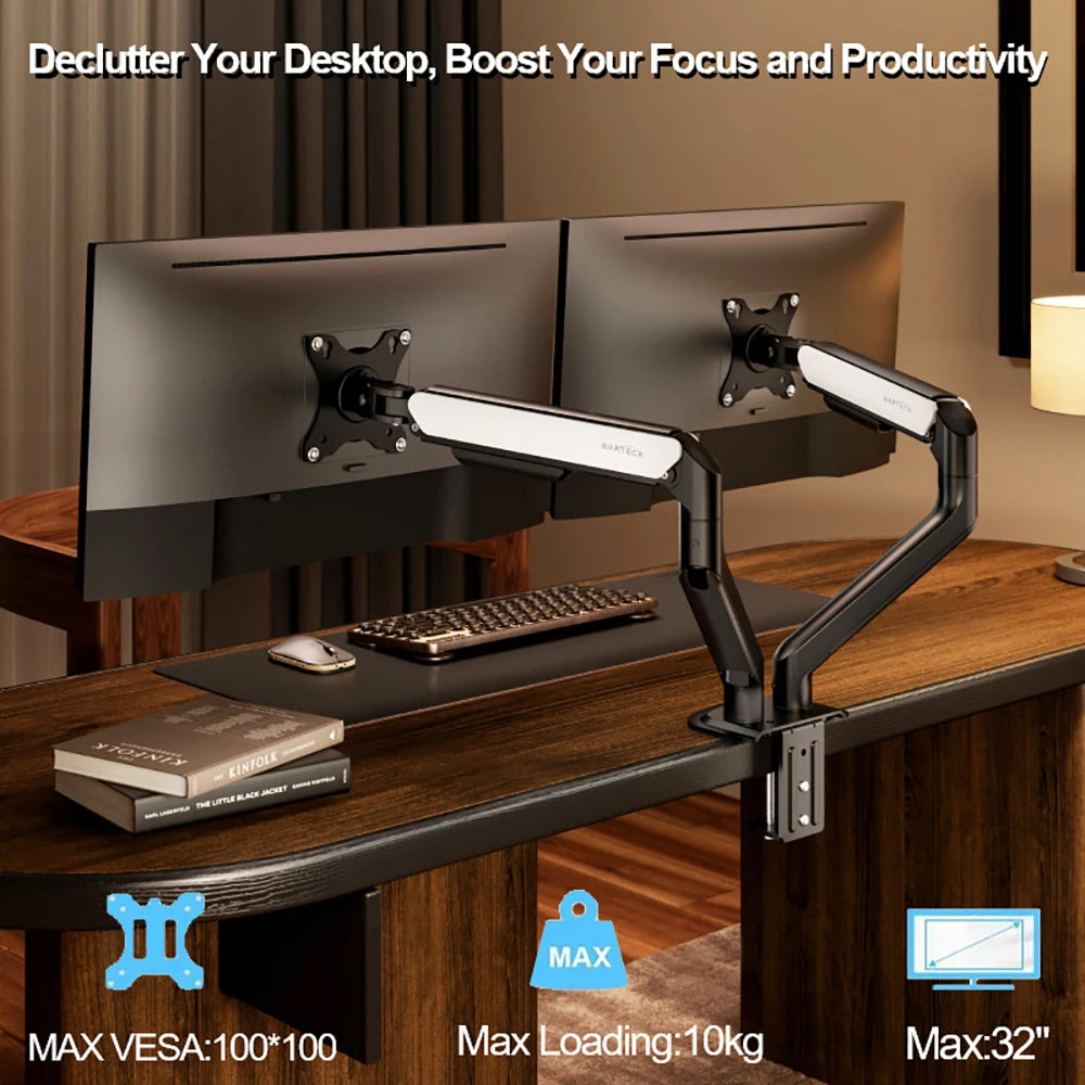 Heavy-Duty Dual Monitor Desk Mount – Height Adjustable Mechanical Arm for 32-Inch Screens, VESA-Compatible - Premium monitor stand from dsers - Just $211.99! Shop now at Lizard Vigilante