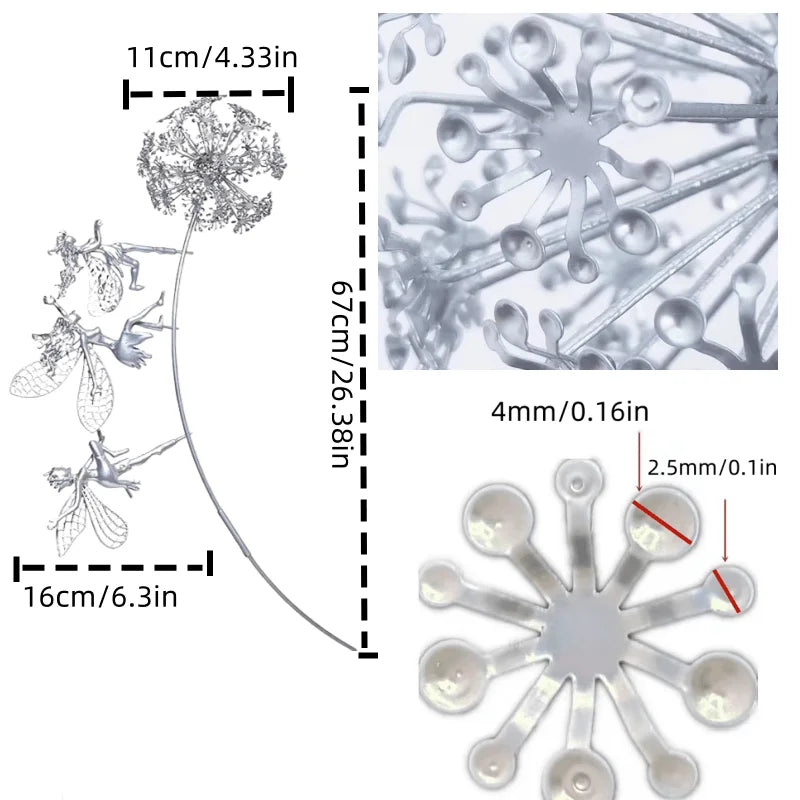 Whimsical Flower Fairy Garden Statue - Stainless Steel Art Sculpture with Delicate Dance Pose - Outdoor Courtyard, Lawn, and Ter