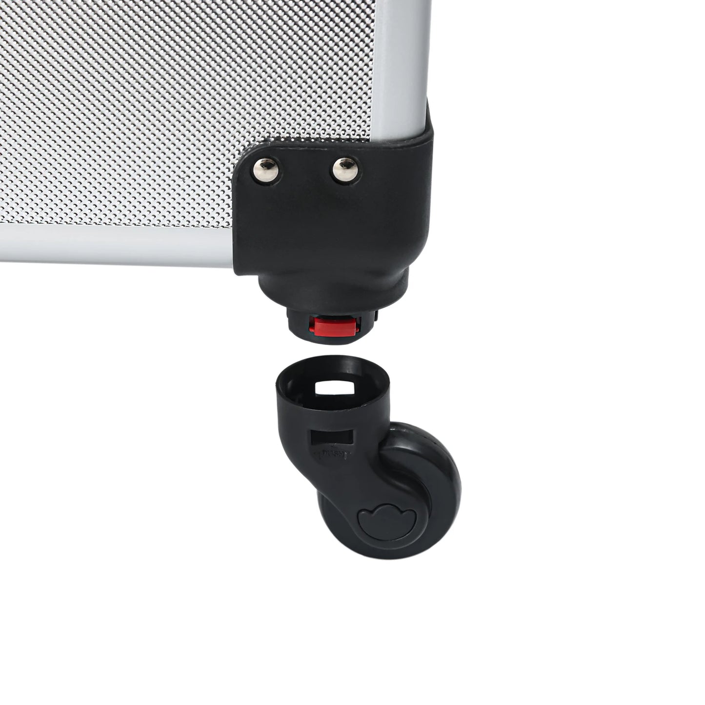 Silver 4-in-1 Rolling Aluminum Makeup Case with Draw-Bar – Modular Stackable Cosmetic Trolley - Premium dresser from dsers - Just $235.99! Shop now at Lizard Vigilante