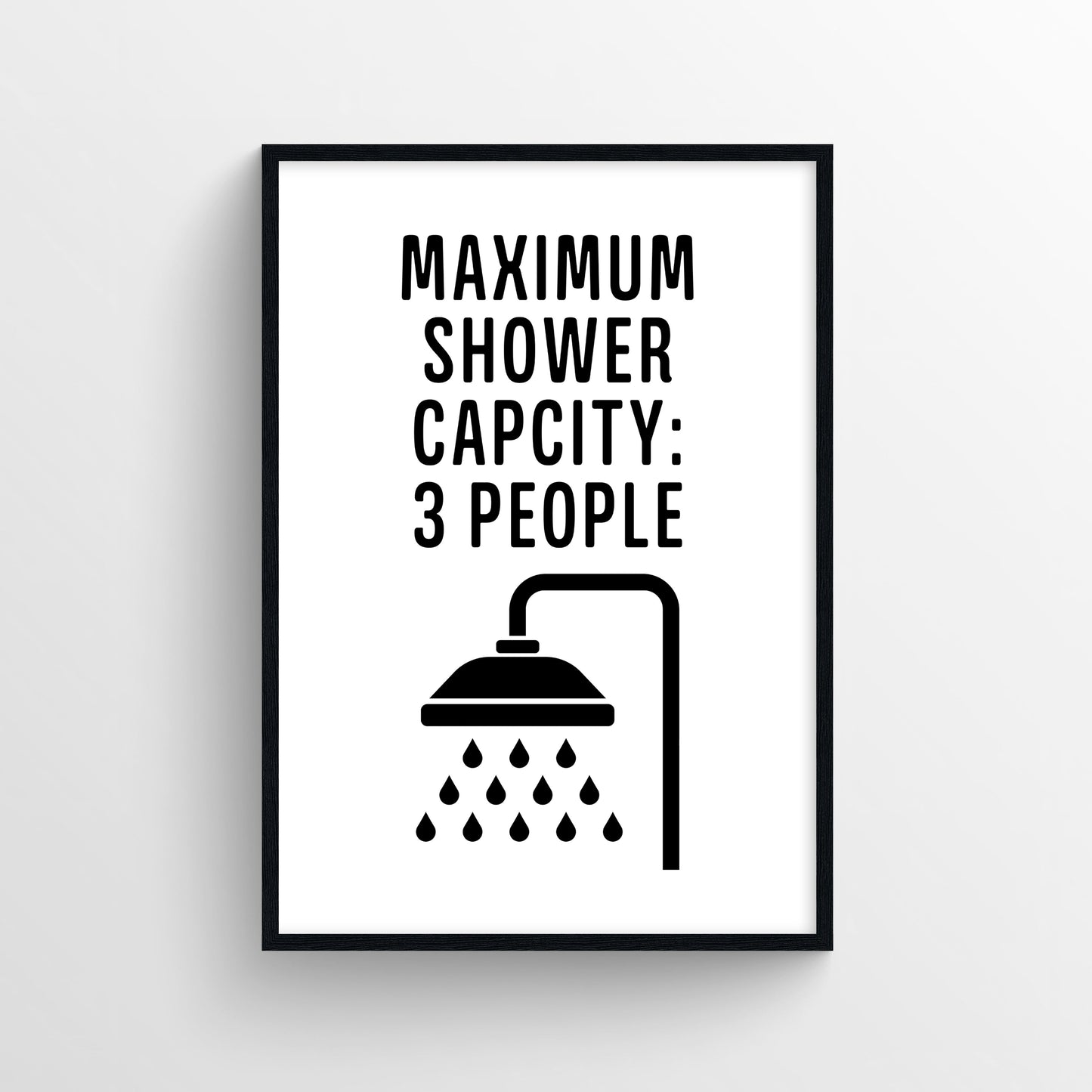 Shower Capacity Bathroom Poster