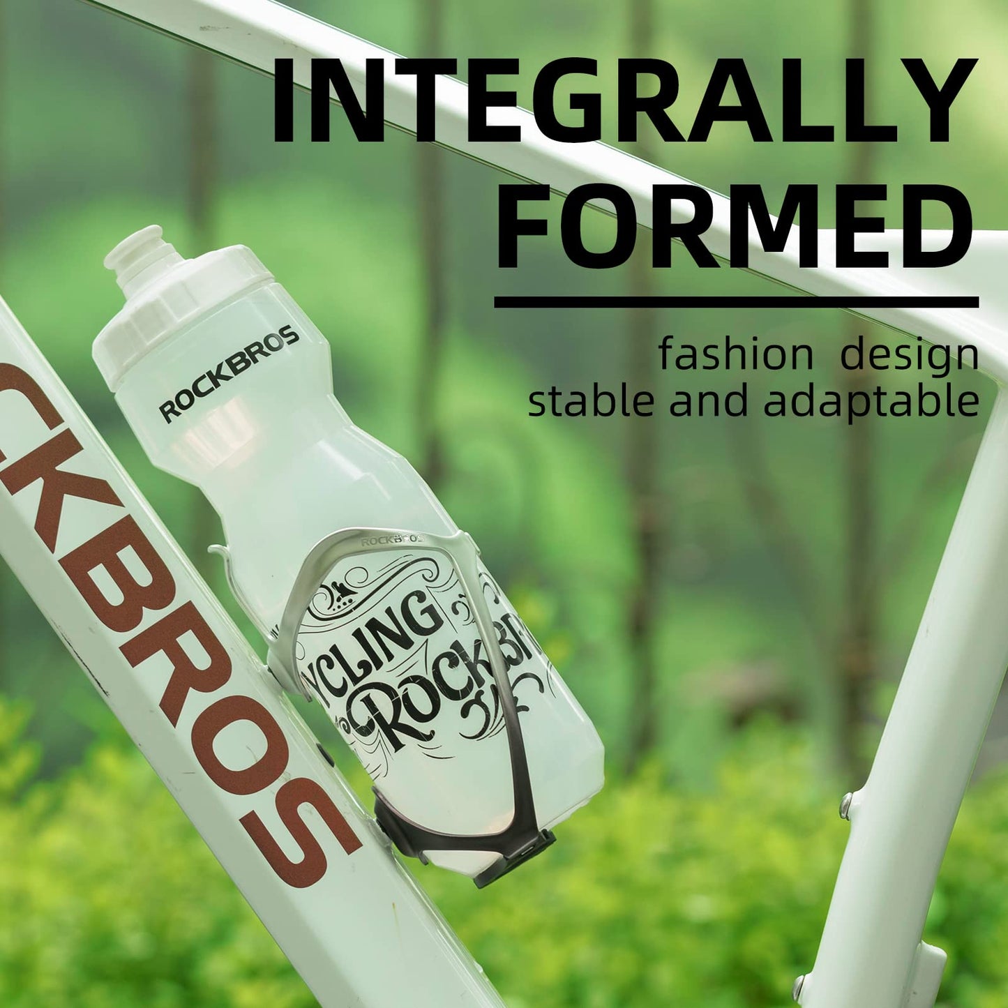 ROCKBROS Lightweight Aluminum Bike Water Bottle Cage Secure Adjustable Holder for Cycling