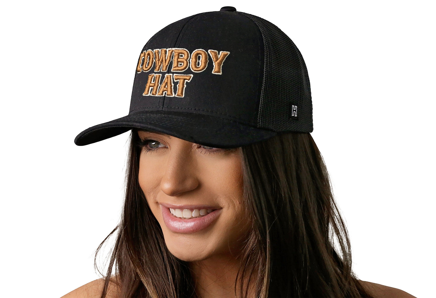 Cowboy Trucker Hat | Black Snapback