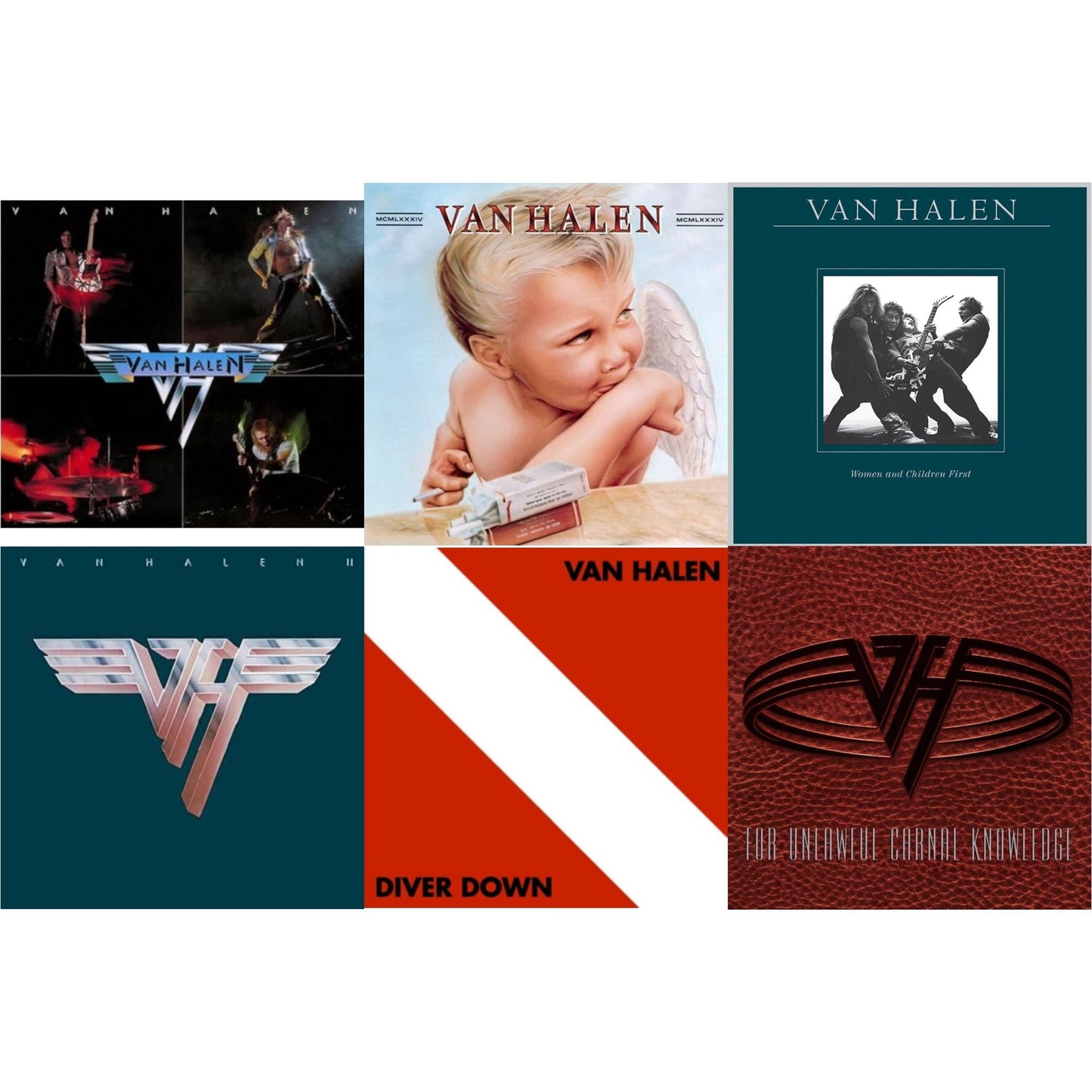 Van Halen Ii (180G/Remastered) & Women & Children First & Diver Down & Van Halen (Digitally Remastered) & 1984 & For Unlawful Carnal Knowledge (2LP/Blu-Ray/2CD)