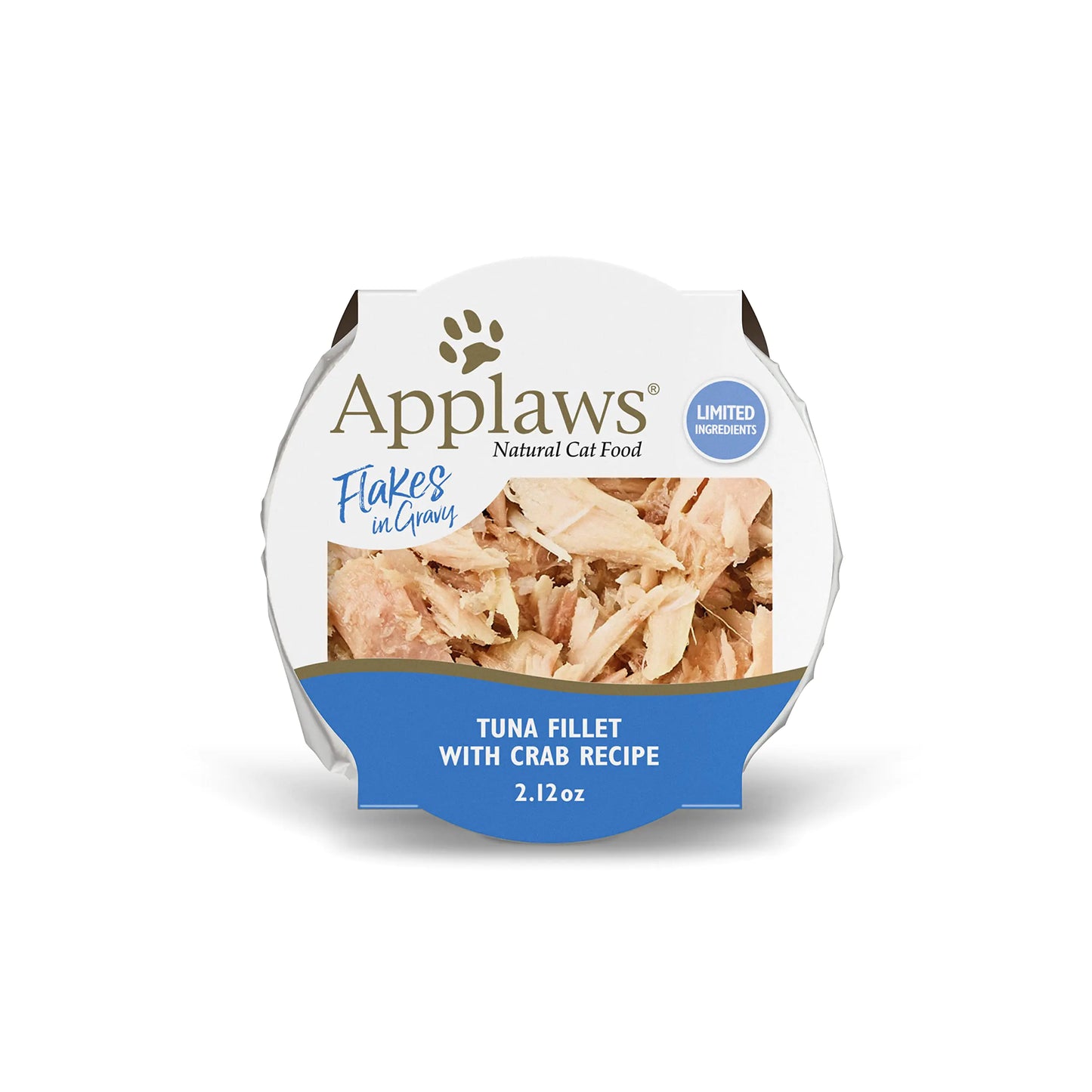 Applaws Natural Wet Cat Food 18 Pack Limited Ingredient Cat Food Pots Tuna Fillet with Crab Recipe in Gravy 18 x 2.12oz Pots