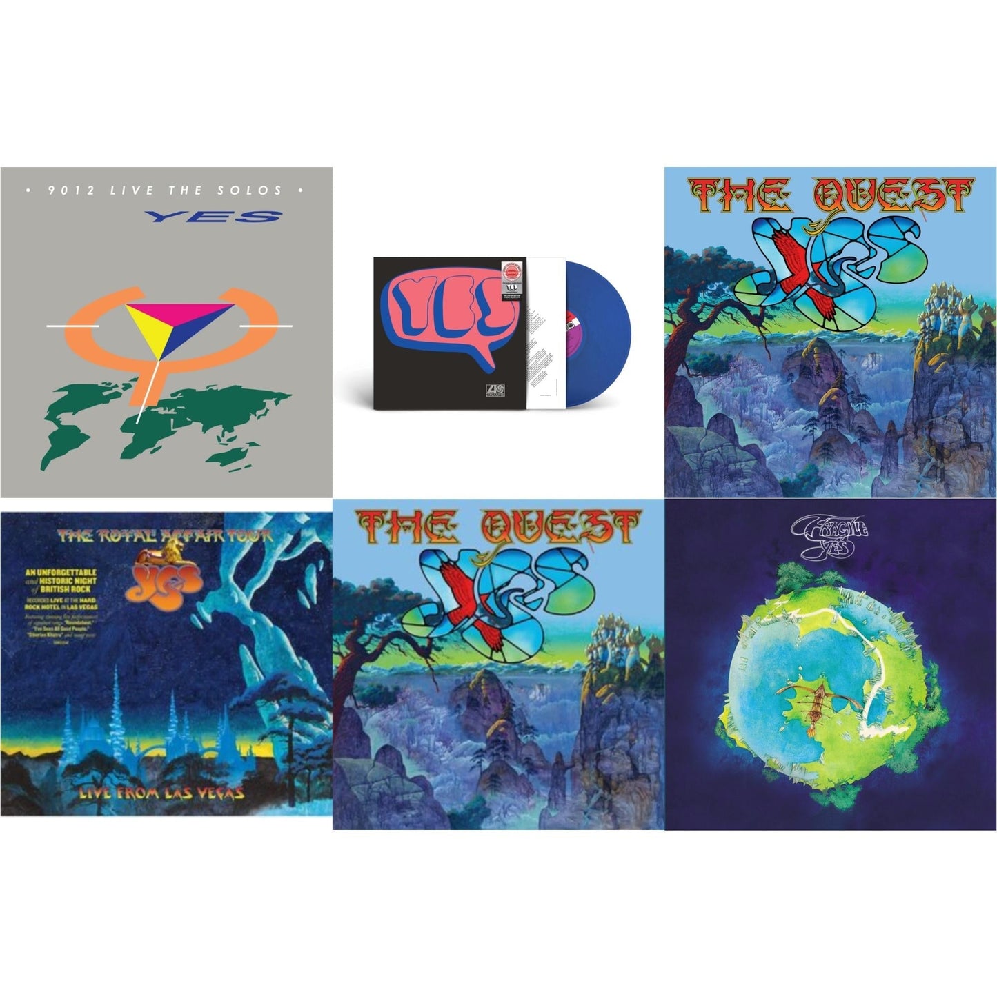 Quest (2LP/2CD) & Quest (2LP/2CD/Sky Blue Vinyl) (I) & Royal Affair Tour (Live In Las Vegas) & Fragile (Super Deluxe/LP/CD/DVD) & Yes (Cobalt LP Vinyl) (Syeor) & 9012Live - The Solos (180G/Limited Edition)