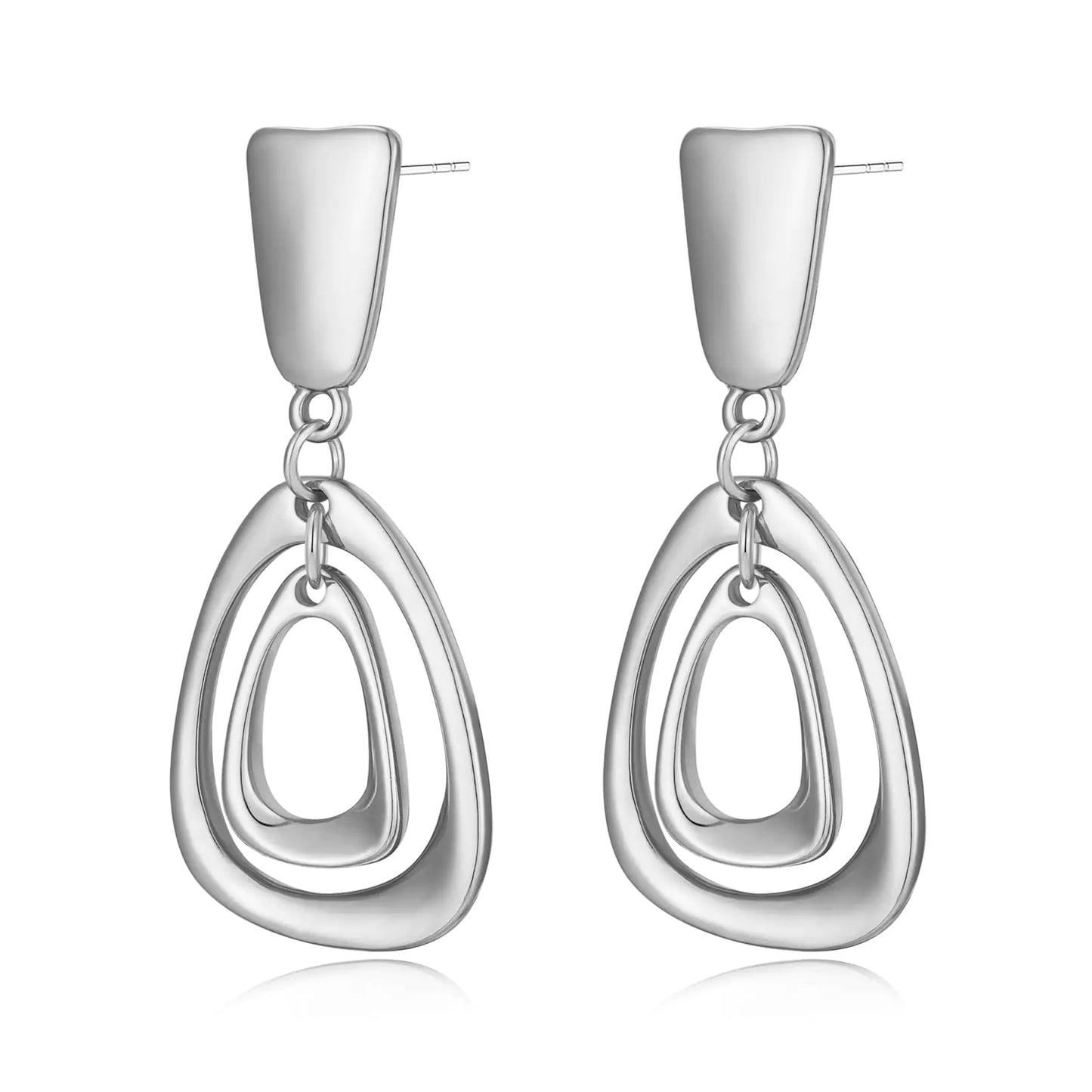 AOLIMI Silver Geometric Dangle Earrings for Women Vintange Statement Earrings Fashion Earrings Jewelry