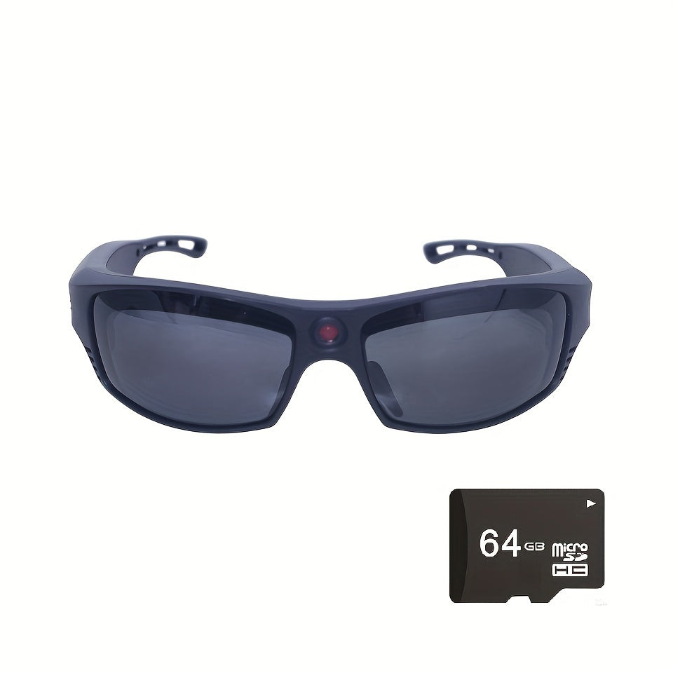 Smart Video Glasses 1080P HD Camera Glasses with Wireless Headset, Open Ear Speaker, AI Real-Time Translation Support 110+ Languages 102° Wide-angle, Sports Outdoor Glasses for Biking, Skiing, Motorcycling, Fishing