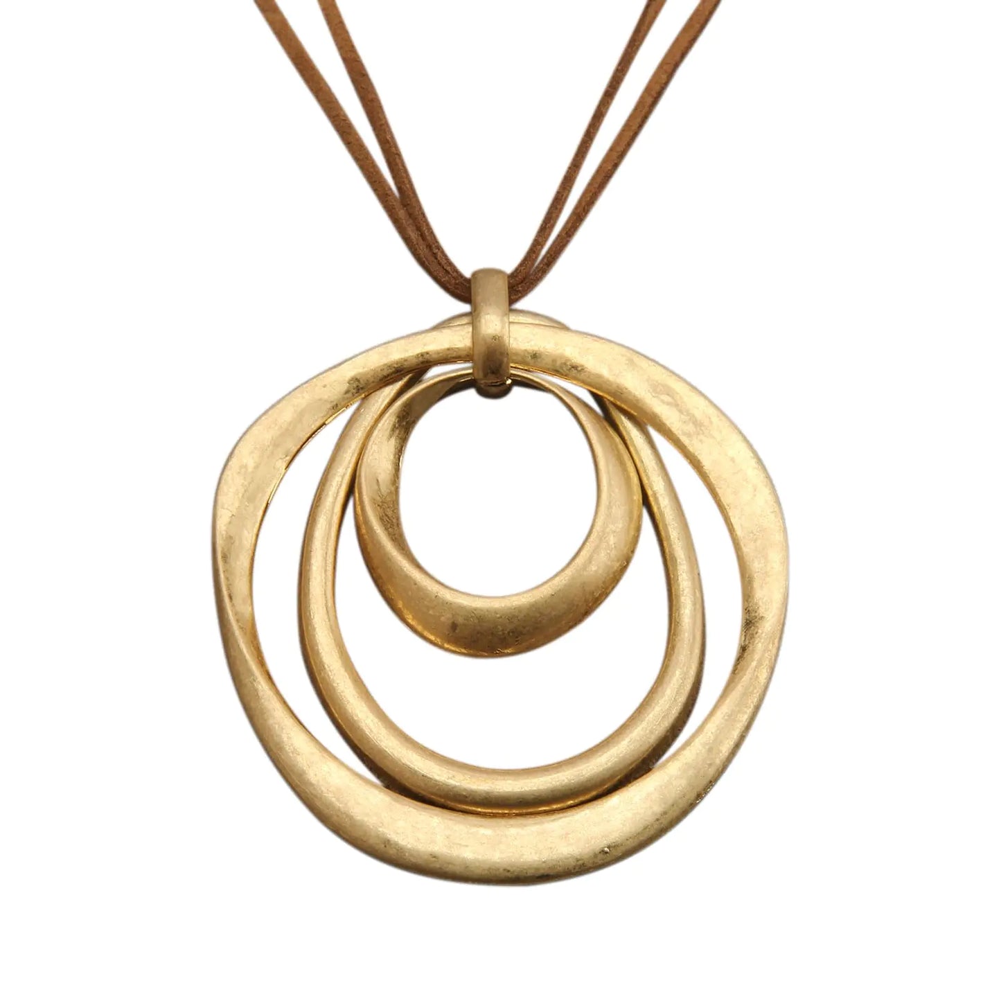 joymiao Large Pendant Necklace Chunky Boho Necklaces for Women Long Brown Necklace Leather Necklaces for Women Hippie Jewelry