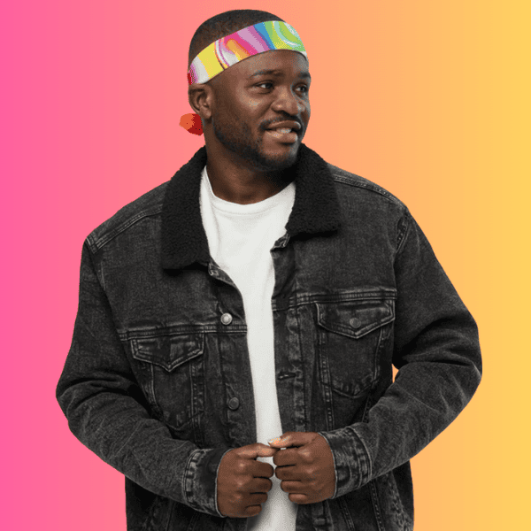 Vibrant Alcohol Ink Bandana for Raves and Festivals