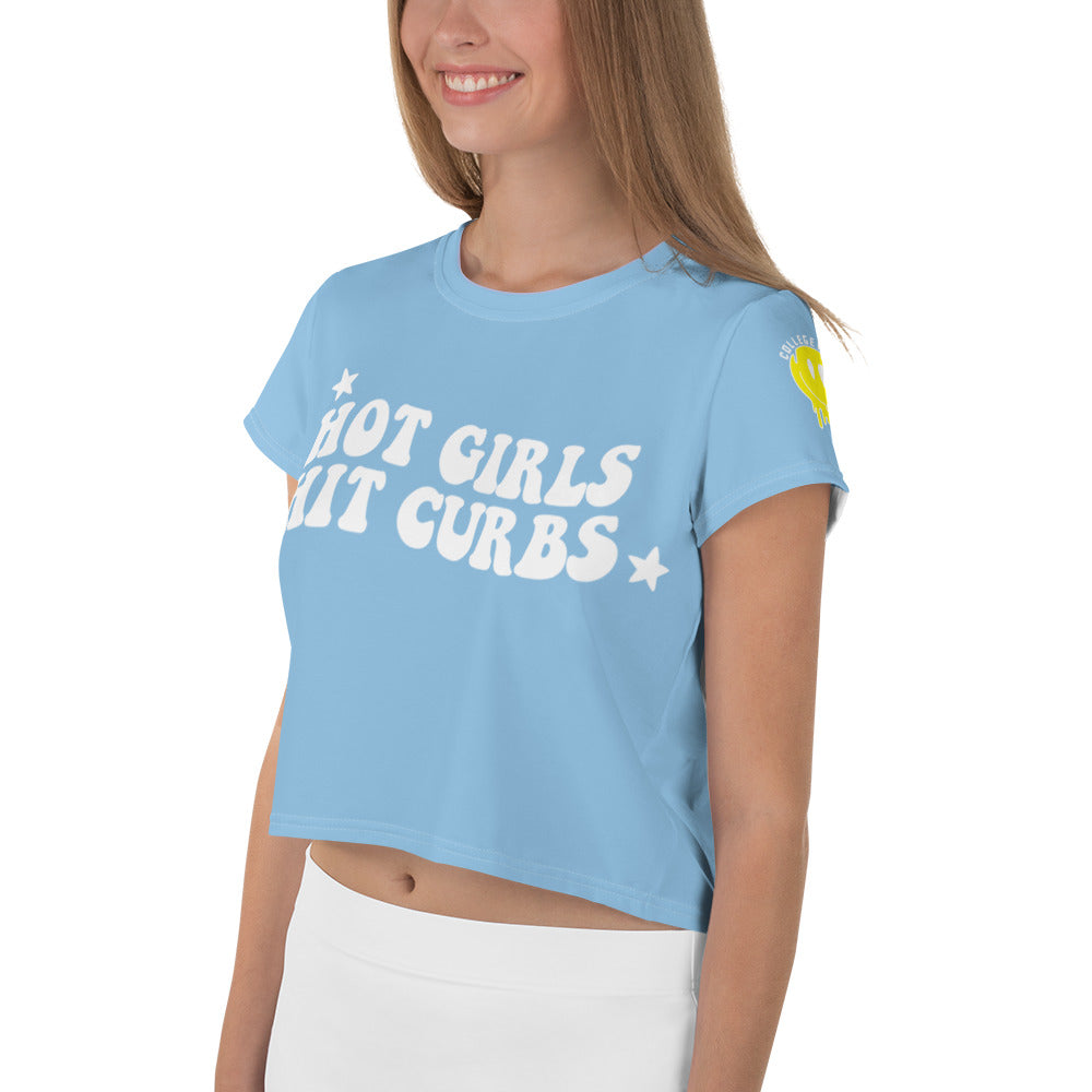 Hot Girls Hit Curbs Crop Tee