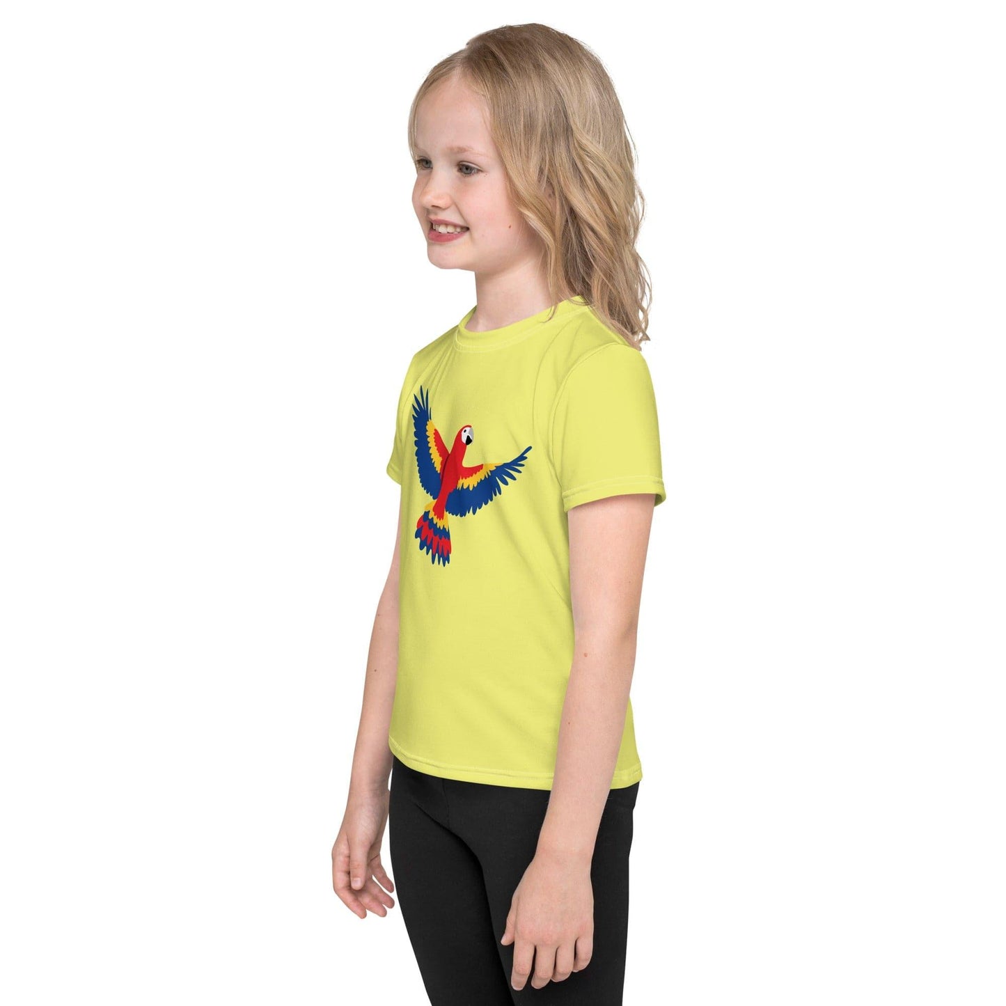 Yellow Parrot Kids crew neck t-shirt - Lizard Vigilante